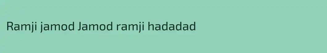 Ramji jamod Jamod ramji hadadad